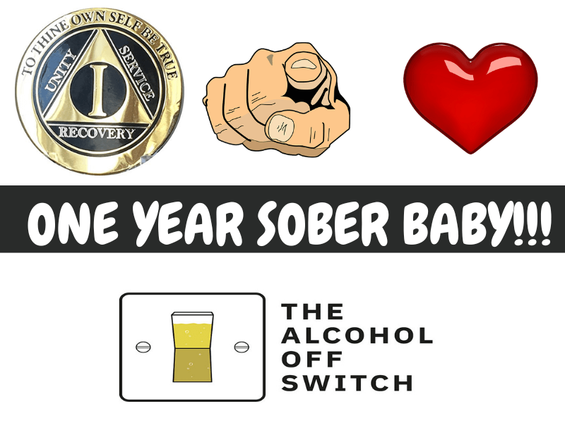 one year of sobriety